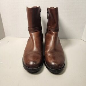 Blondo Zena Leather Boot Women's 8.5M Brown Fleece Lined AquaProtect B4786-13